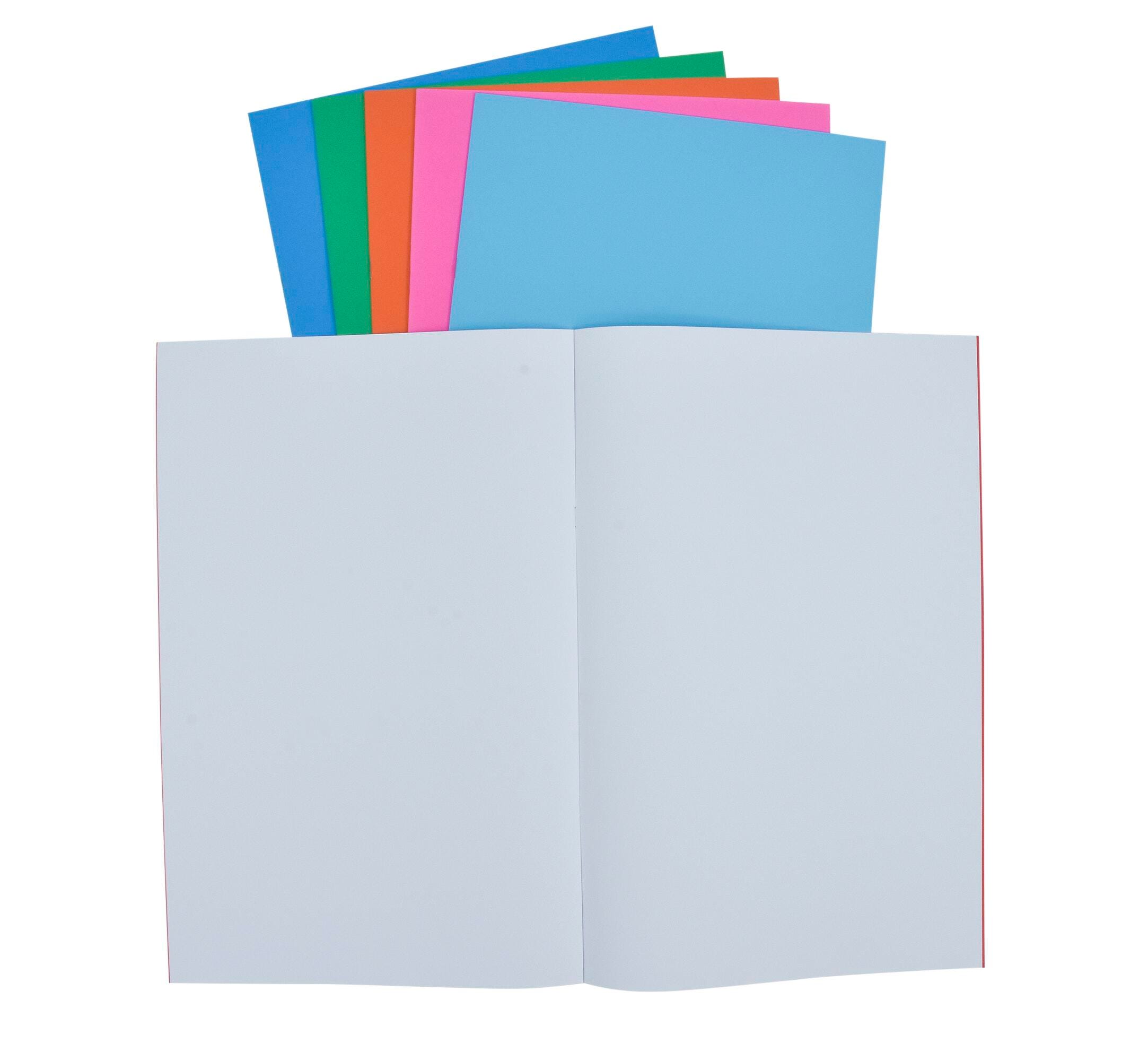 School Smart Bright Blank Books, 11 x 17 Inches, Assorted Colors, 6 Sheets, Pack of 6 2088941